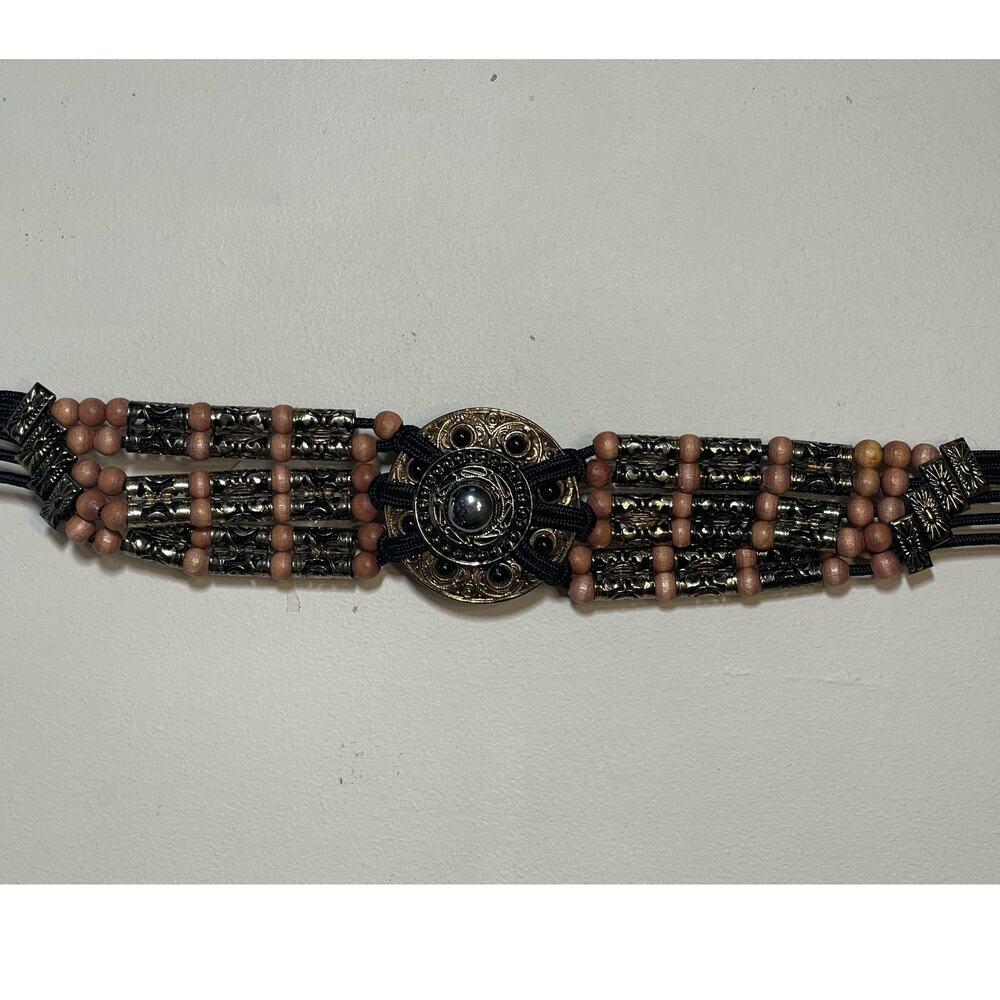 Vintage Bohemian Beaded Skirt Dress Belt Boho Chic - USED